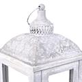 Lanterna in legno di abete e metallo bianco 19X19H58 