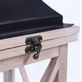 Lanterna in legno di abete e metallo 25X25H61 in set di 2