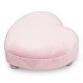 POGGIAPIEDI CUORE VELLUTO ROSA CM 30X30X14H