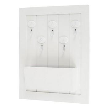 PORTA CHIAVI DA APPENDERE LEGNO BIANCO CM.25.5X4.5H29.5