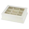 SCATOLA PORTA BUSTINE TEA 9 POSTI CREMA 32X26H9.5