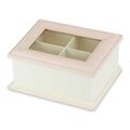 SCATOLA P.BUSTINE TEA 4 CREMA/ROSA CM.20X17H9.5