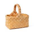 CESTO RETTANGOLARE IN PIOPPO CON MANICO CM 30X22H15/30 