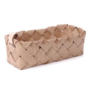 CESTO IN FIBRA DI CELLULOSA RETTANGOLARE NATURALE CM 28X13H9 