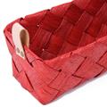 CESTO IN FIBRA DI CELLULOSA RETTANGOLARE ROSSO CM 28X13H9 