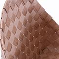 CESTO IN FIBRA DI CELLULOSA NATURALE CON MANICI ECOPELLE CM 46X26H36/45 SET DI 3 PEZZI