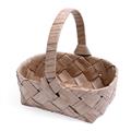 CESTO IN FIBRA DI CELLULOSA RETTANGOLARE NATURALE CON MANICO CM 18X14H8/15 