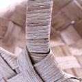 CESTO IN FIBRA DI CELLULOSA RETTANGOLARE NATURALE CON MANICO CM 18X14H8/15 