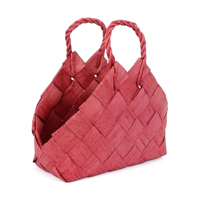 CESTO IN FIBRA DI CELLULOSA FUCSIA CON MANICO CM 32X17H7/25/30