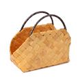 CESTO IN PIOPPO COLOR MIELE CON MANICO CM 30X14H7/18/25 
