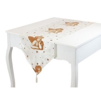 TABLE RUNNER CREMA ANGELI ORO CM.40X150
