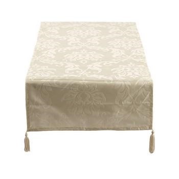 TABLE RUNNER CREMA DECORO FIORI CM.40X160