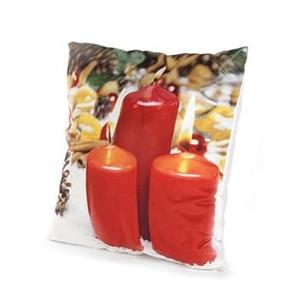 FODERA CUSCINO (CON 3 LUCI) CAND. ROSSE CM.40X40