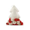 CUSCINO ALBERO BIANCO ROSE ROS./BIA CM.33X13H40