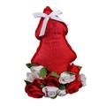 FERMAPORTA ALBERO NATALE ROSSO ROSE ROSSO E BIANCO CM.21X9XH30