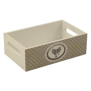 CASSETTO ARMADIO LEGNO BIANCO E BEIGE CM.24X15H7,5