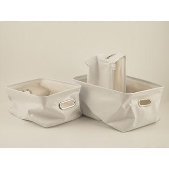 CESTA ARMADIO PVC LUCIDO BIANCO