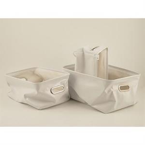 CESTA ARMADIO PVC LUCIDO BIANCO