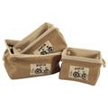CONTENITORE PER ARMADIO IN TESSUTO BEIGE SET 3 BICI CM.45X35H26/40X30H24/30X25H20 