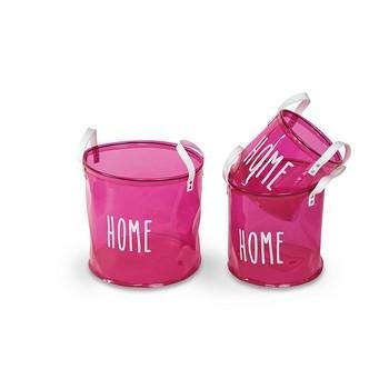 CONTENITORE TONDO PVC FUCSIA