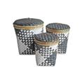 CONTENITORE BAMBOO BIA E NERO