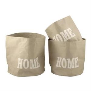 CACHEPOT CONTENITORE TESSUTO GRIGIO SET DI 3 HOME CM 38X37- MISURE A SCALARE