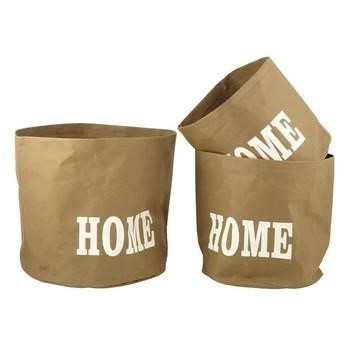 CACHEPOT CONTENITORE TESSUTO HOMEIN SET DI 3 PEZZI CM 38 x 37 h - MISURE A SCALARE