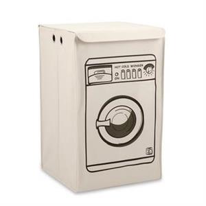 PORTA BIANCHERIA TESSUTO STAMPATO LAVATRICE cm 39x40x64h 
