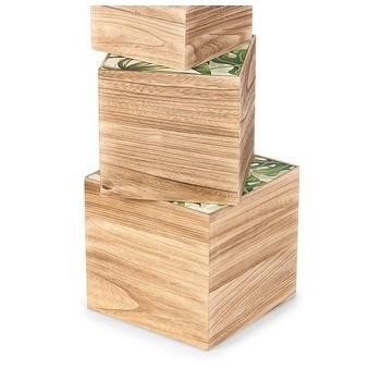 BAULETTO LEGNO FOGLIE GREENERY