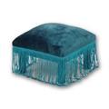 POUF QUADRO OTTANIO CON FRANGE cm 30x30x20h
