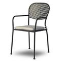 SEDIA FERRO ZINC GRIGIA C.BRAC C.CUS BI