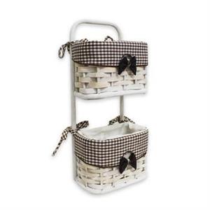 TASCA DOPPIA BIANCO WW FOD.FIOCCO MARR.CM.18X10H40
