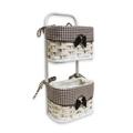 TASCA DOPPIA BIANCO WW FOD.FIOCCO MARR.CM.18X10H40