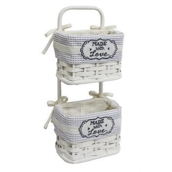 TASCA DOPPIA BAMBOO BIA FODERA POIS CM.18X10H40