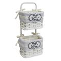 TASCA DOPPIA BAMBOO BIA FODERA POIS CM.18X10H40