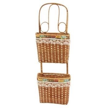 PORTAPOSTA PORTAOGGETTI 2 TASCHE FODERATE DA APPENDERE CM.18X7H43