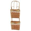 PORTAPOSTA PORTAOGGETTI 2 TASCHE FODERATE DA APPENDERE CM.18X7H43