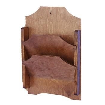PORTA POSTA LEGNO MARRONE CM.22X6H35