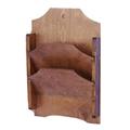 PORTA POSTA LEGNO MARRONE CM.22X6H35