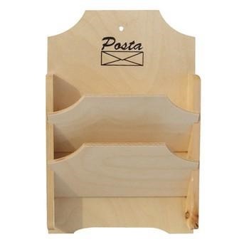 PORTA POSTA LEGNO CHIARO CM.22X6H35