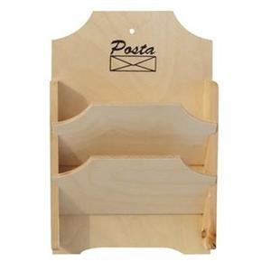 PORTA POSTA LEGNO CHIARO CM.22X6H35