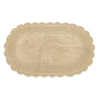TAPPETINO TESSUTO BEIGE OVALE