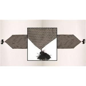 TABLE RUNNER ZIG ZAG NERO/ARGENTO