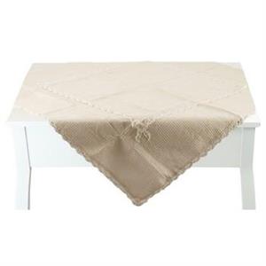 TOVAGLIA 100X100 DOPPIO PIZZO FOD.PANNA
