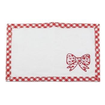 TOVAGLIETTA COLAZIONE FIOCCO ROSSO CM.35X45