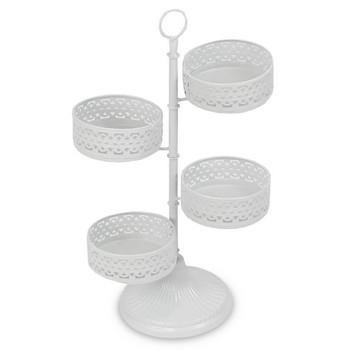 ESPOSITORE 4. FERRO BIANCO CM. 17,5X17,5H50