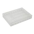 PORTA POSATE RETT. FERRO BIANCO FIORI CM.27.5x37.5H6