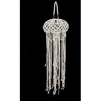 LAMPADARIO FERRO E CORDA NATURALE DIAMETRO. cm 23 x h15/95