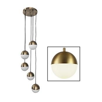 LAMPADARIO PALLE ORO 5 LUMI