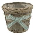 PORTA VASO BAMBU' FIOCCO AZZURRO QUADRATO FODERATO PVC